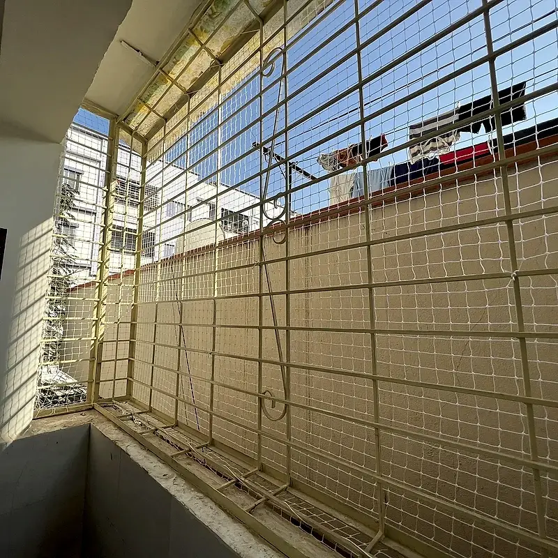 Balcony grill safety net installation in Mysuru